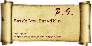Patócs István névjegykártya