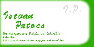 istvan patocs business card